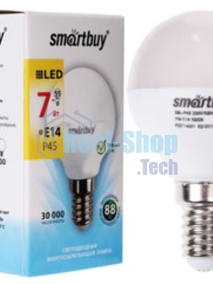 Светодиодная (LED) лампа Smartbuy-P45-07W/3000/E14