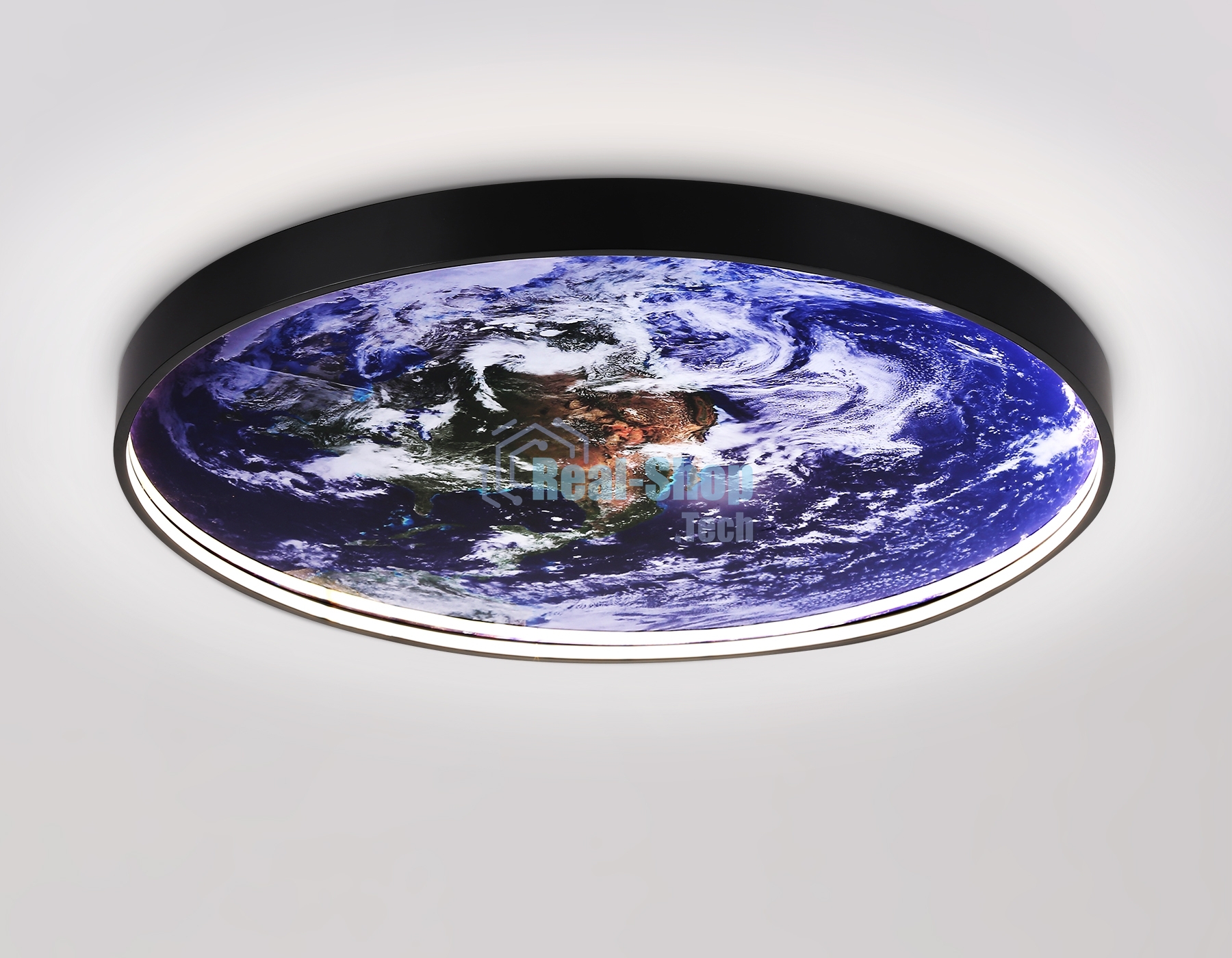 Настенно-потолочный светодиодный светильник Ambrella light FW11134 BK черный 31W LED 3000-6400K D500*38