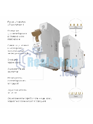 Автоматический выключатель Werkel 1P 32 A C 6 кА W901P326