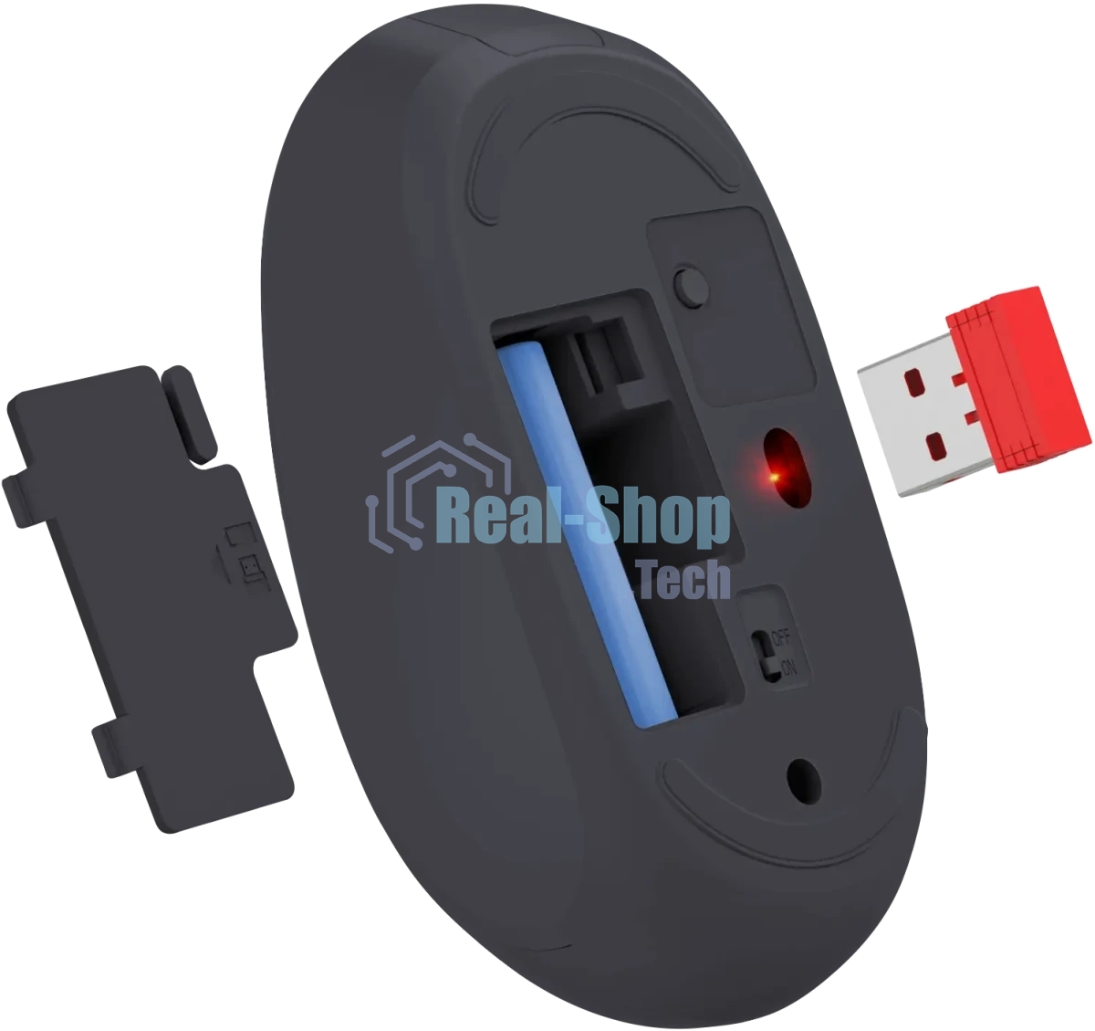Мышь беспроводная Defender Smart MM-396 черный, 1600 dpi, радиоканал, Bluetooth, USB, кнопки - 3