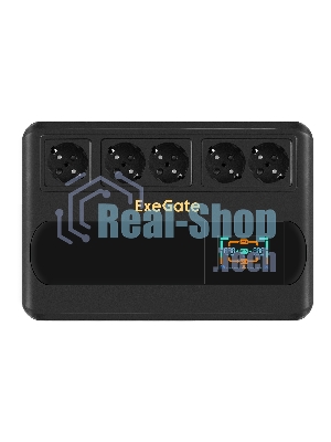 Источник бесперебойного питания ExeGate NEO Smart BU-800.LCD.AVR.5SH / 800 ВА / 480 Вт / 5 x CEE 7 (евророзетка)