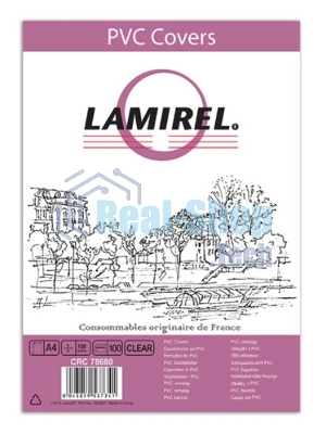 Обложки для переплета Lamirel LA-78680 A4 прозрачный (100шт)