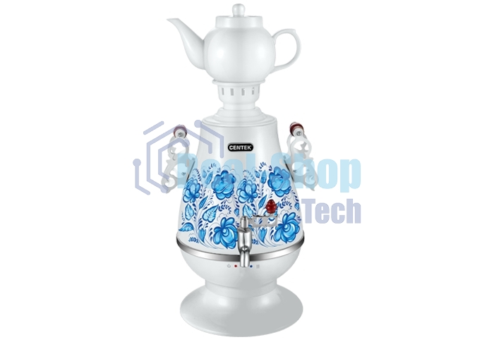 Самовар Centek CT-0091 A (белый+рисунок) 4.0л, 2300Вт, поддерж.t + LED индикатор
