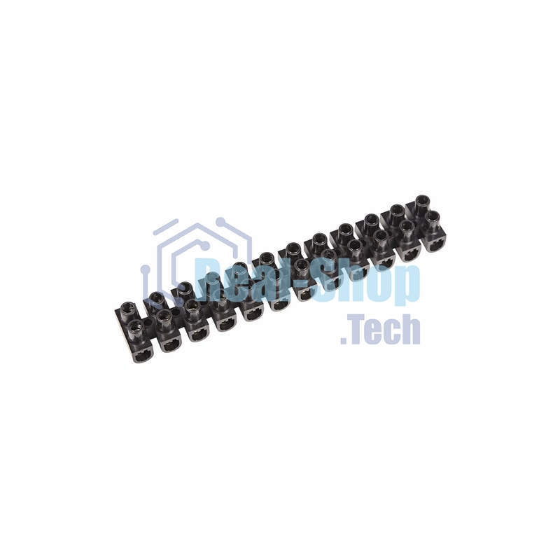 Клеммная колодка винтовая Rexant KВ-6 (2,5-6 мм²), ток 6 A, полипропилен черный (ЗВИ)