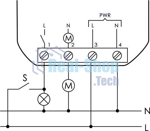 Реле времени PO-406 (задержка выкл./управ. контактом 230В 8А 1НО IP20 монтаж в коробку d-60мм) F&F EA02.001.019