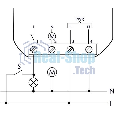 Реле времени PO-406 (задержка выкл./управ. контактом 230В 8А 1НО IP20 монтаж в коробку d-60мм) F&F EA02.001.019