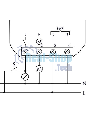 Реле времени PO-406 (задержка выкл./управ. контактом 230В 8А 1НО IP20 монтаж в коробку d-60мм) F&F EA02.001.019