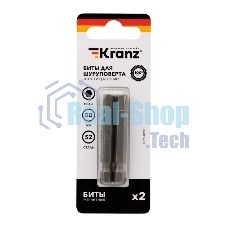 Бита шестигранная для шуруповерта Kranz HEX6х50 мм (2 шт./уп.)