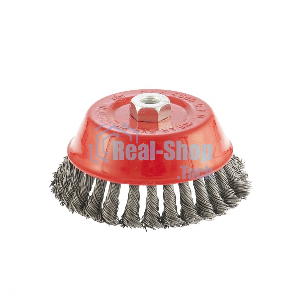 Щетка Matrix для УШМ, 150 мм, М14, Чашка, крученая проволока 0,8 мм