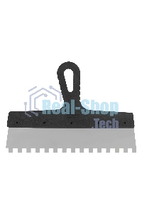 Шпатель Сибртех из нержавеющей стали, 300 мм зуб 10х10 мм пластмассовая ручка