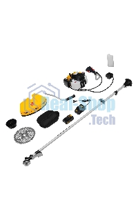 Триммер бензиновый Denzel DT-43E, 43 см3, неразъемная штанга, электростартер, состоит из 2 частей