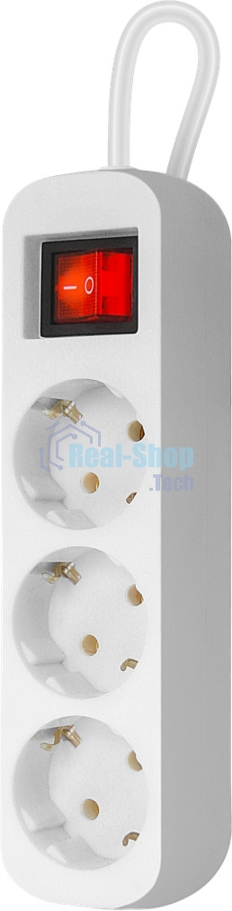 Удлинитель Defender S350 белый 5.0 м, 3 розетки 