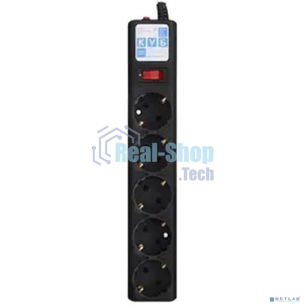 Сетевой фильтр Powercube SPG5-С2 1.9 м (5 розеток) черный (коробка)