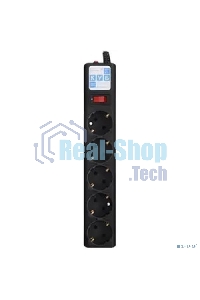 Сетевой фильтр Powercube SPG5-С2 1.9 м (5 розеток) черный (коробка)