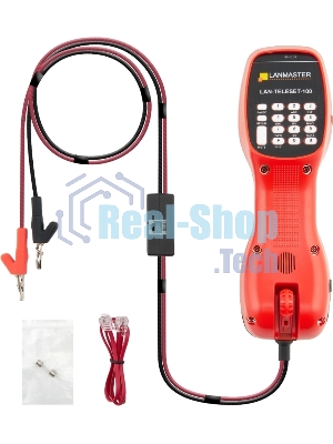 Трубка телефонная Lanmaster LAN-TELESET-100 для тестирования красный