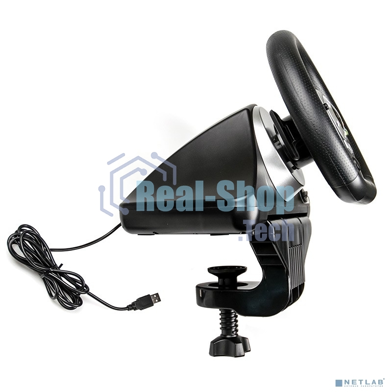 Игровой руль Dialog GW-135VR GranTourismo - эф.вибрации, 2 педали, рычаг ПП, PC USB