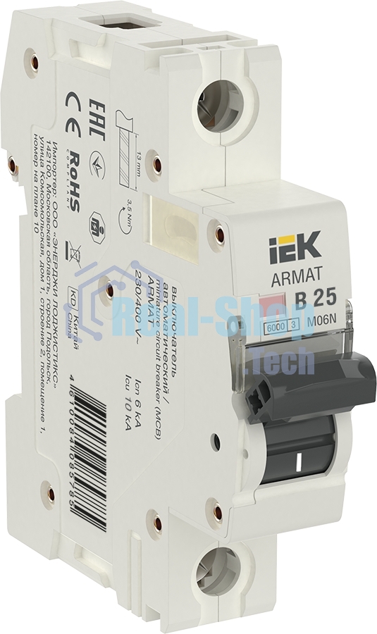 Выключатель автоматический IEK ARMAT M06N 1P B 25А
