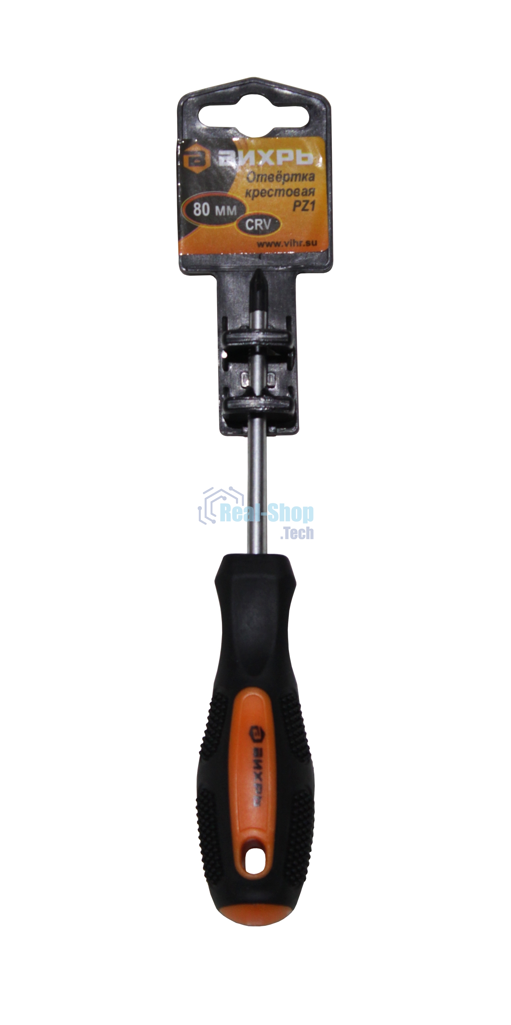 Отвертка крестовая ВИХРЬ PZ1, 80 мм