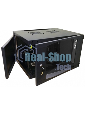Шкаф настенный Next, 18U 550x600, стеклянная дверь, черный