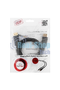 Кабель DisplayPort Gembird/Cablexpert, 1м, 20M/20M, черный, экран, пакет(CC-DP-1M)