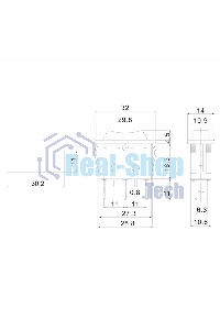 Выключатель клавишный Rexant 250V 10А (3с) ON-OFF-ON черный с нейтралью