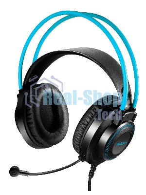 Гарнитура A4Tech Fstyler FH200i серый-синий, проводная, 3.5 мм