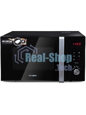 Микроволновая печь Hyundai HYM-M2062 черный, 23 л, 800 Вт, переключатели - кнопки, поворотный механизм