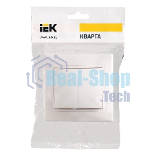Выключатель Iek EVK20-K01-10-DM ВС10-2-0-КБ 2кл 10А КВАРТА (белый)