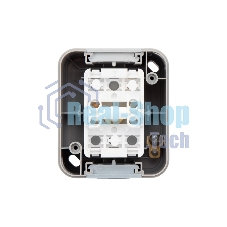 Выключатель двухклавишный Kranz Mini OG OG IP54, о/у, серый