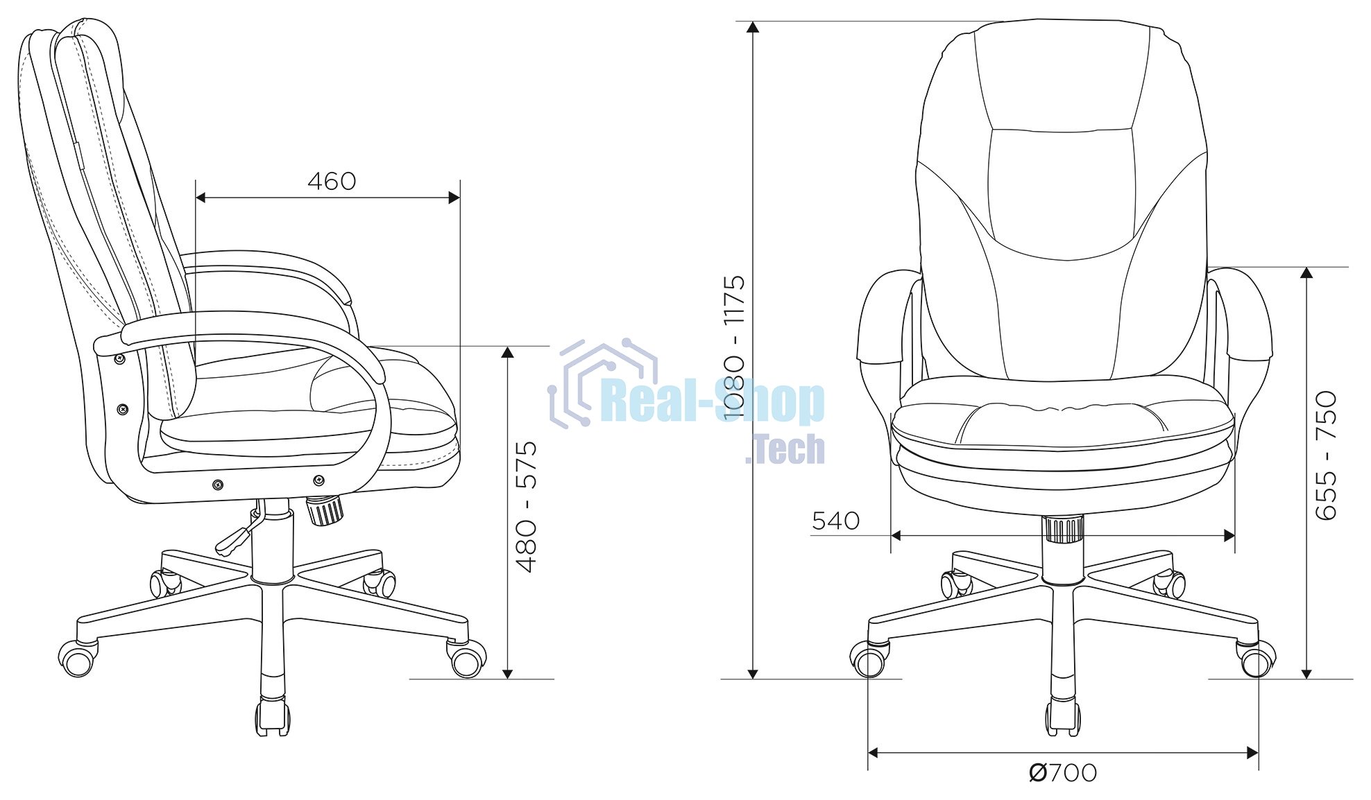 Кресло руководителя Бюрократ CH-868N Fabric черный Light-20, крестовина пластик