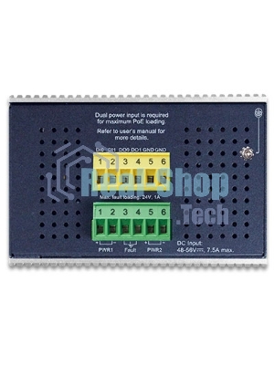Коммутатор PLANET IGS-6325-8UP2S IP30 DIN-rail Industrial L3 8-Port 10/100/1000T 802.3bt PoE + 2-port 1G/2.5G SFP Full Managed Switch (-40 to 75 C, 8-port 95W PoE++, 802.3bt/PoH/Force modes, dual redundant power input on 48~56VDC terminal block, DIDO, ERPS Ring, 1588 PTP TC, Modbus TCP, ONVIF, Cybersecurity features, Hardware Layer3 OSPFv2 and IPv4/IPv6 Static Routing, supports MQTT, supports 100FX, 1000X and 2.5G SFP)