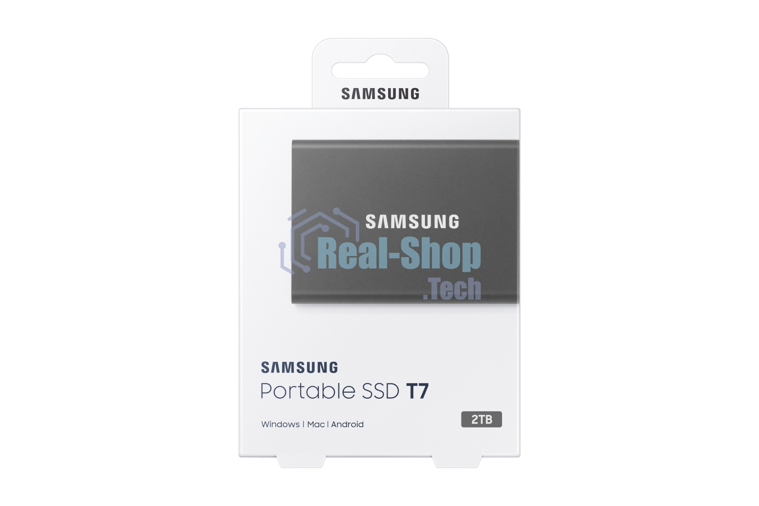 Внешний SSD Samsung T7, 2TB, USB 3.2 Gen 2 Type-C, R/W 1050/1000, титан