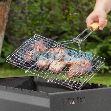 Решетка-гриль Sparta 220х340 мм, хромированная