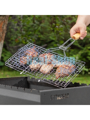 Решетка-гриль Sparta 220х340 мм, хромированная