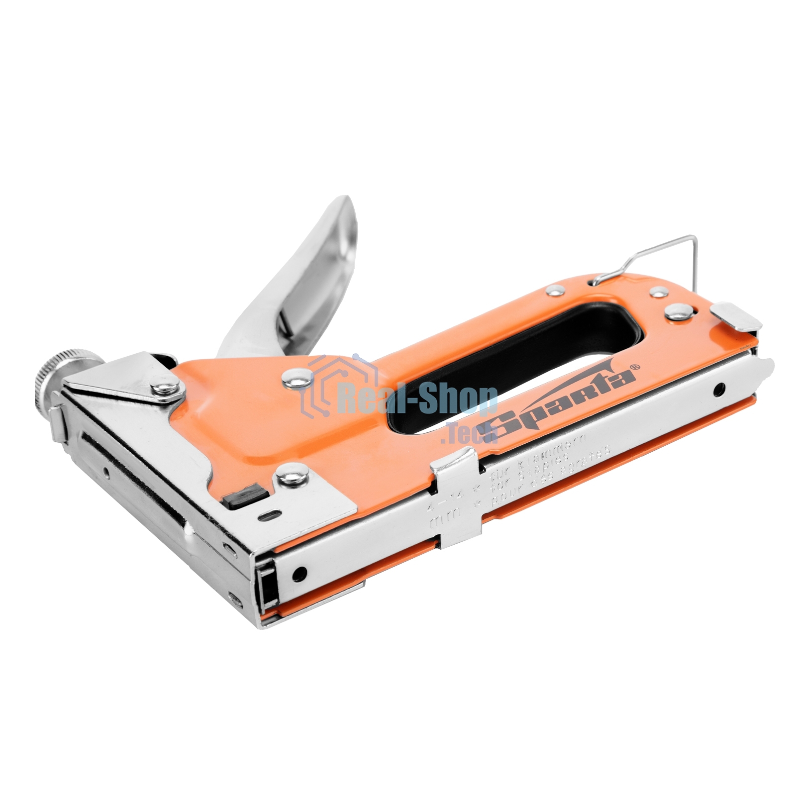 Степлер Sparta мебельный регулируемый со скобами 200шт тип скобы №53 4-14мм