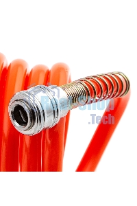 Шланг спиральный воздушный 8х12 мм, 18 бар, с быстросъемными соединениями, 15 м Stels