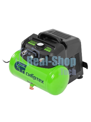 Компрессор воздушный безмаслянный Сибртех BL 1100/6 1100Вт, ресивер 6 л, 180 л/мин