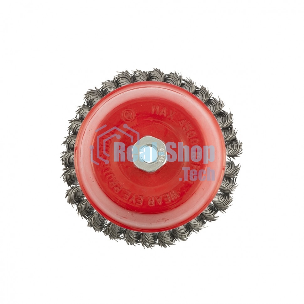 Щетка Matrix для УШМ, 150 мм, М14, Чашка, крученая проволока 0,8 мм