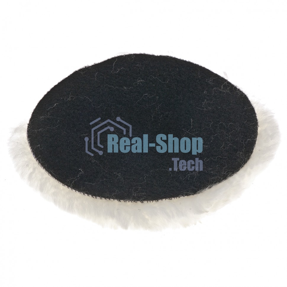 Насадка полировальная Matrix под липучку, 150 мм натуральная шерсть