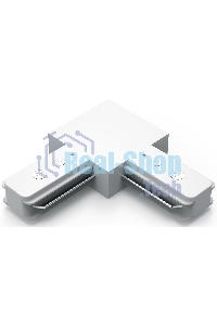 Коннектор для трековых шинопроводов Gauss угловой (L) белый