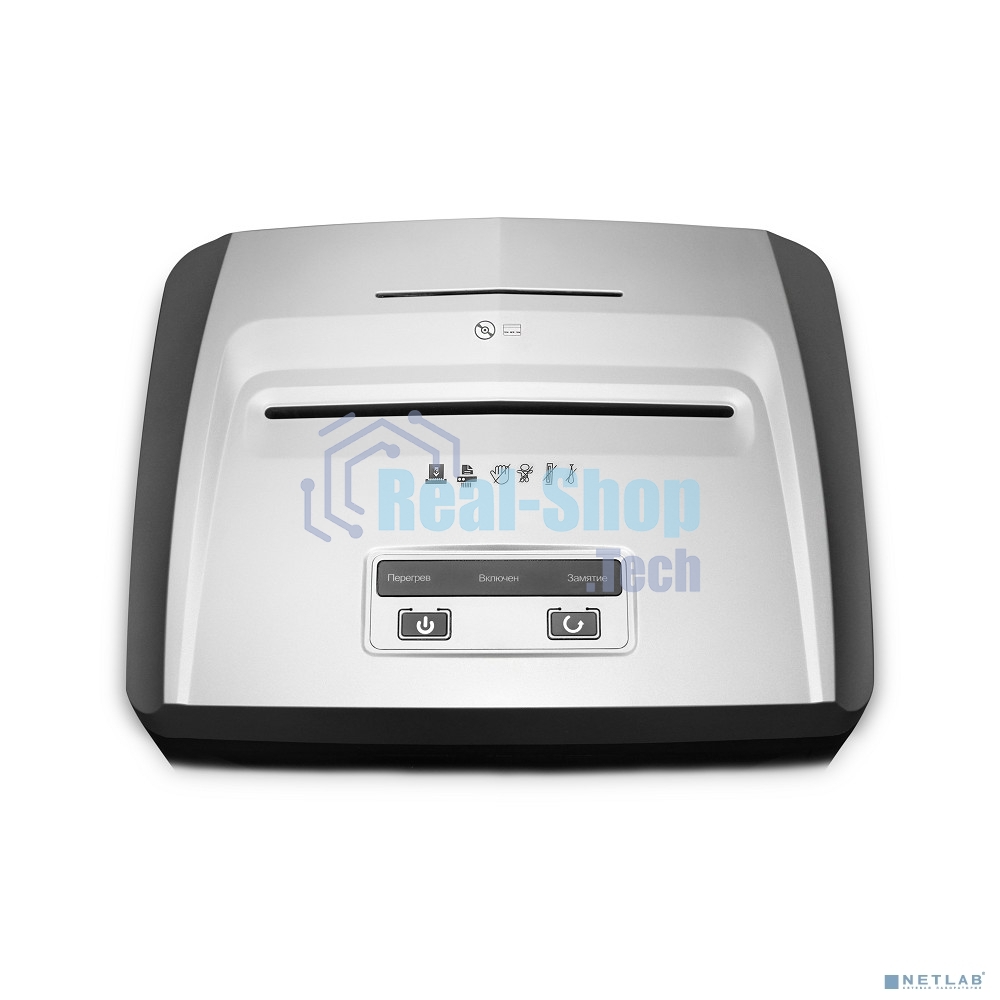 Шредер ГЕЛЕОС УП21-7, DIN P-7 (7 ур-нь секр.), фрагмент 0,8х2мм, 6-7 лист (70г/м2), CD/пл.карты, 23 литра