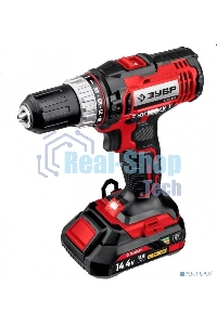 Дрель-шуруповерт аккумуляторная Зубр ДШЛ-145-22, Аккумуляторная, 14,4В, 2 АКБ, Кейс