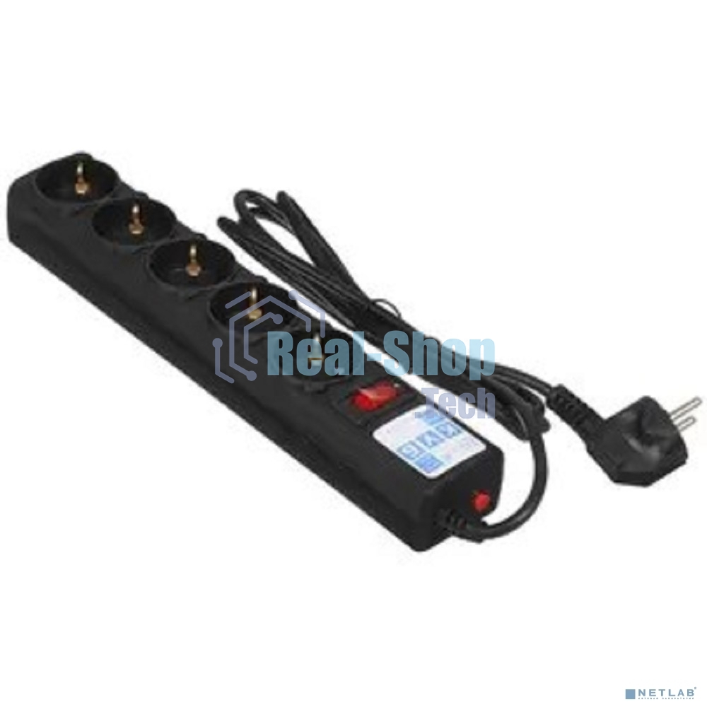 Сетевой фильтр Powercube SPG5-С2 1.9 м (5 розеток) черный (коробка)