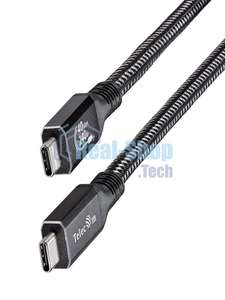 Кабель USB4 TypeCM/CM 8K@30Hz, 40Gbps, PD 240W, медь Telecom 1.5м TUS840-1.5M