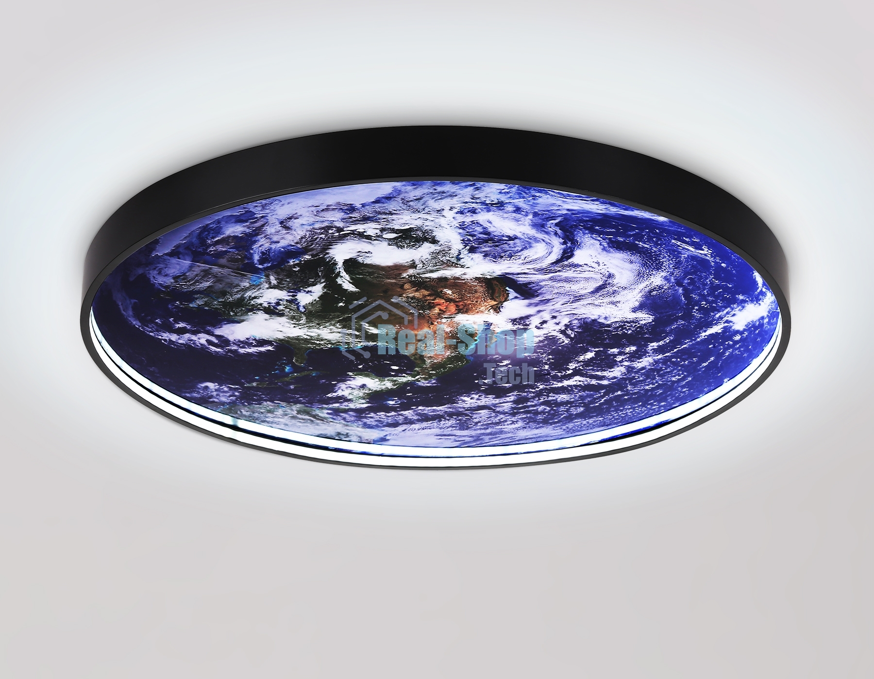 Настенно-потолочный светодиодный светильник Ambrella light FW11134 BK черный 31W LED 3000-6400K D500*38