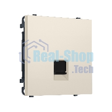 Комплект механизма компьютерной розетки SIGMA Бежевый матовый RJ-45 (8P8C) CAT6 с/ш QUANT PRO (SP3320, PR188)