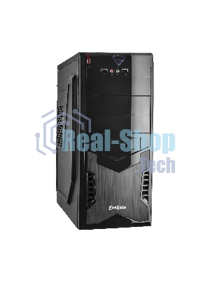 Компьютерный корпус Miditower ExeGate CP-601 Black, ATX, (CP500W, 80мм), 2хUSB, Audio
