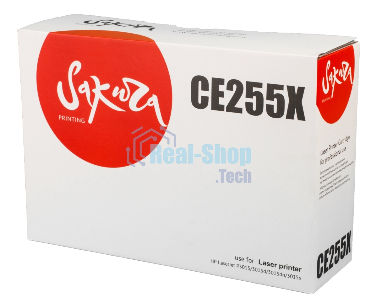 Картридж лазерный Sakura CE255X для HP LaserJet P3015/3015d/3015dn/3015x, черный, 12500 к.