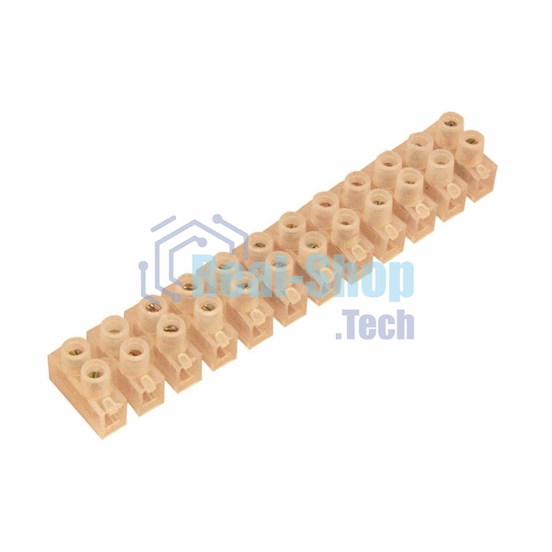 Клеммная колодка винтовая Rexant KВ-10 (4-10 мм²), ток 10 A, полиэтилен белый (ЗВИ)