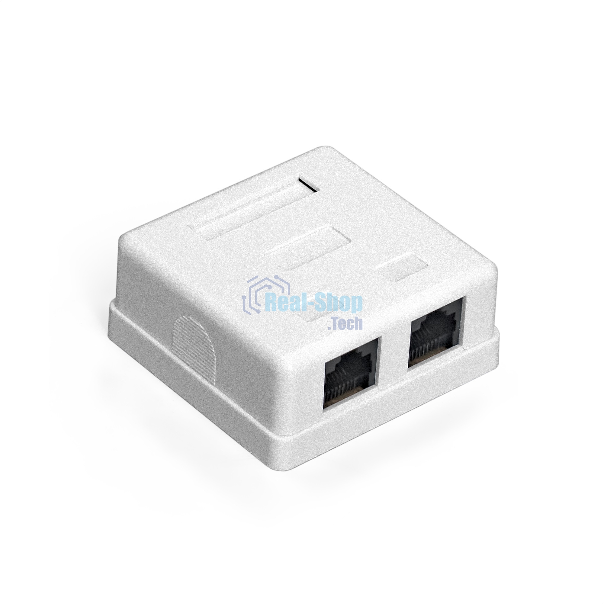 Розетка компьютерная двойная ExeGate SM2-RJ45-C6 RJ-45 кат.6 UTP Krone/110
